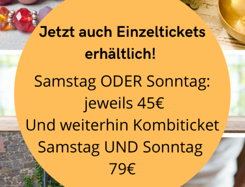 ACHTUNG! Jetzt auch Tagestickets für das Body´nd Mind Festival! Das Kombiticket für 79€ bleibt!